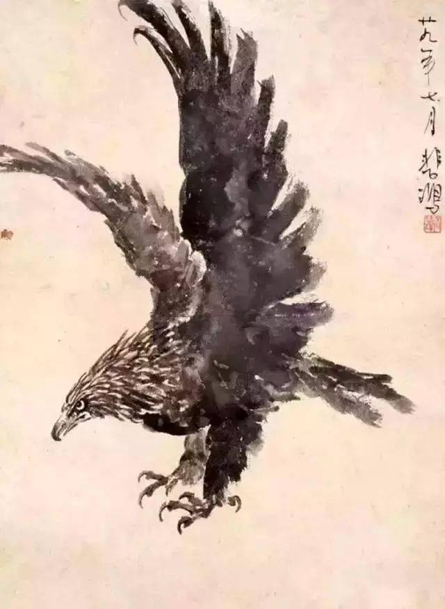 国画名家画的鹰:王者之气!