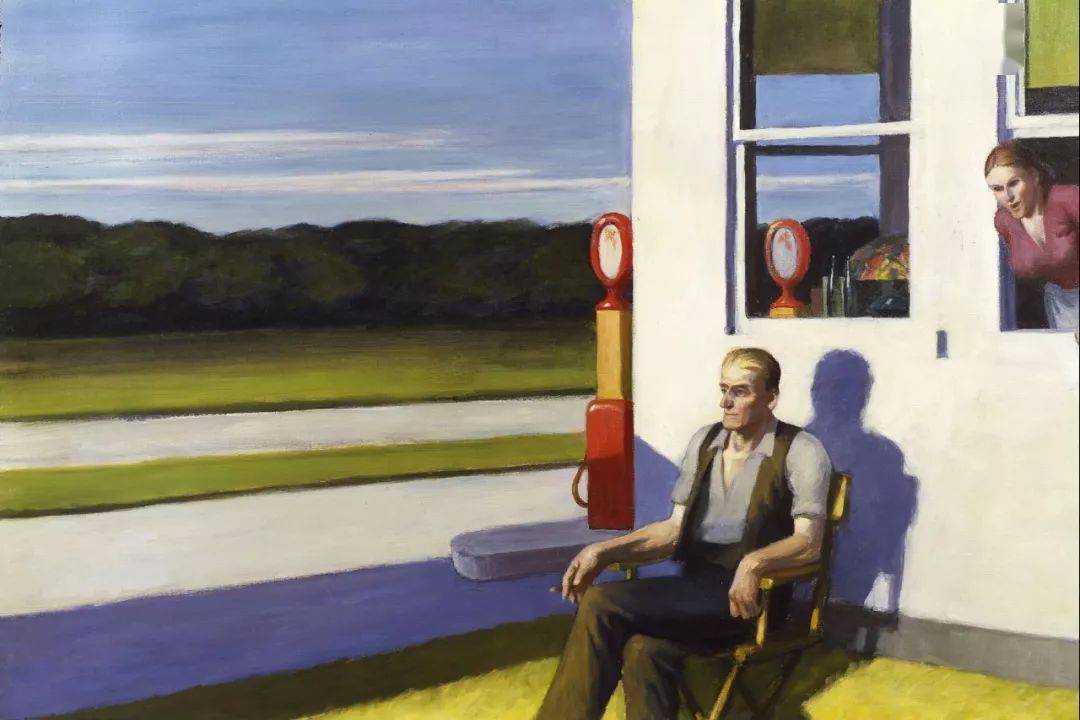 edward hopper, four lane road,1956"疏离"也更接近霍普本人,他非常