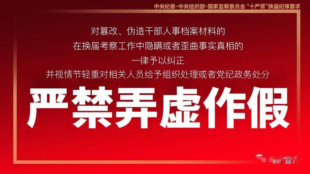 换届纪律要求十严禁