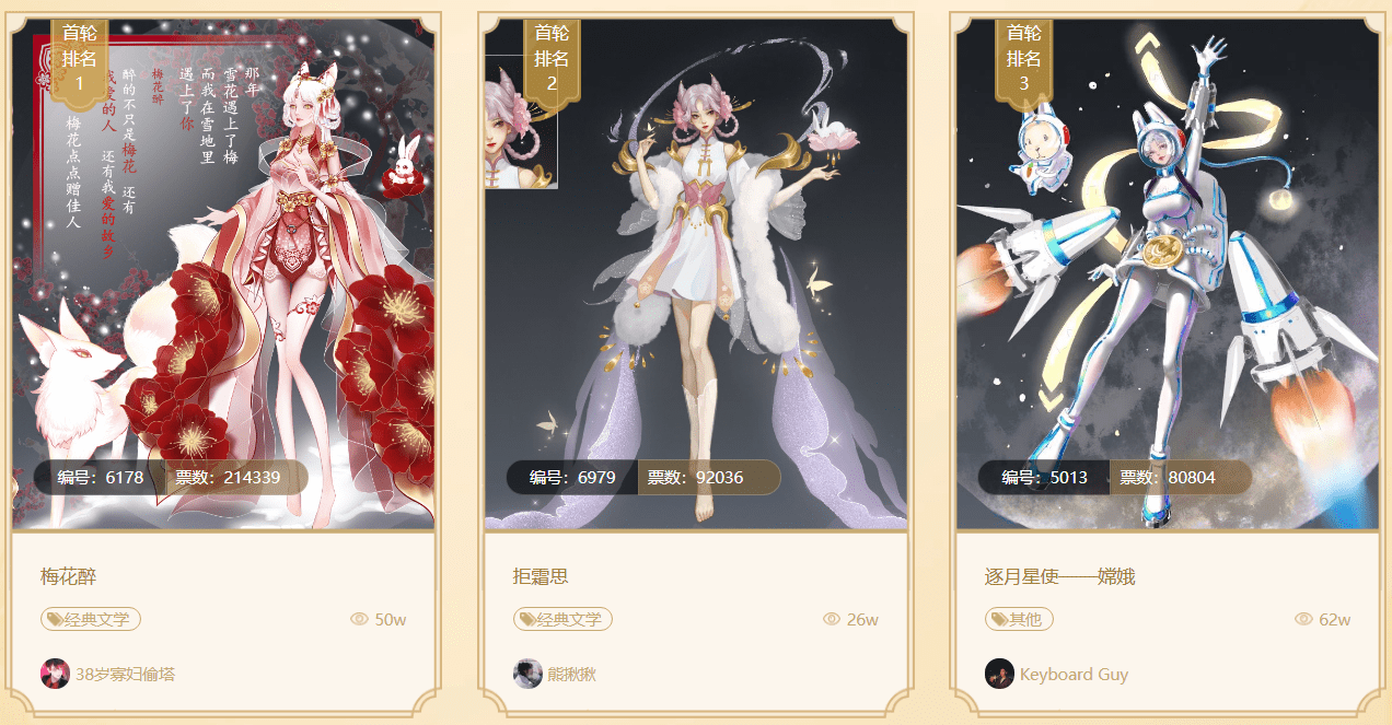 王者荣耀源梦投票第一名抄袭脸部五官完全描图作者还删除道歉