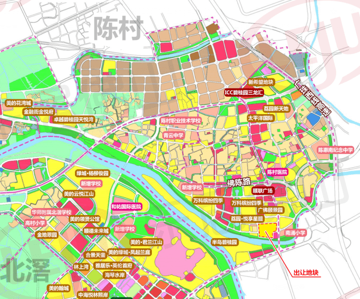 陈村tod旧改地31亿挂牌!南向望江!双地铁站间!