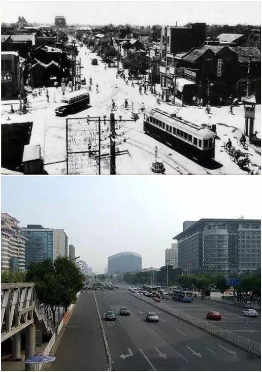 北京改革开放前后对比图片
