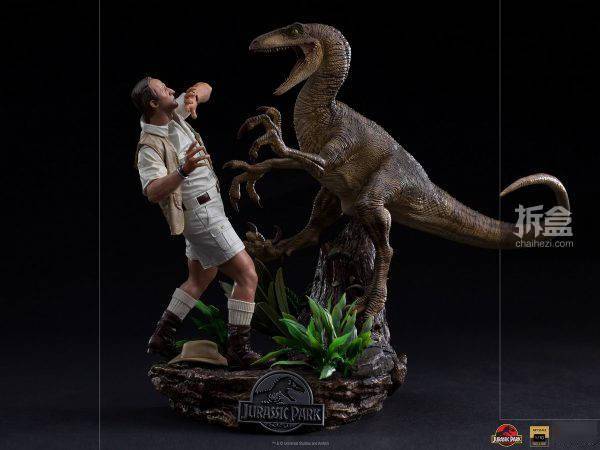 ironstudios侏罗纪公园聪明女孩迅猛龙110雕像