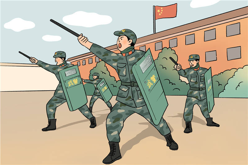 武警官兵图片卡通图片