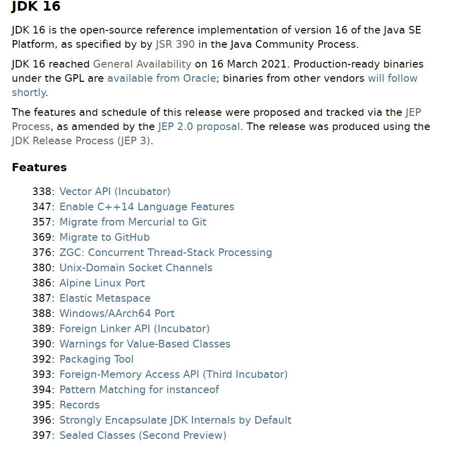 JDK 16 GA 发布，你还停留在JDK 8吗？_Java