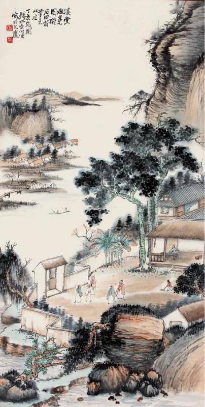 钱松嵒的仿古山水，过目难忘_传统