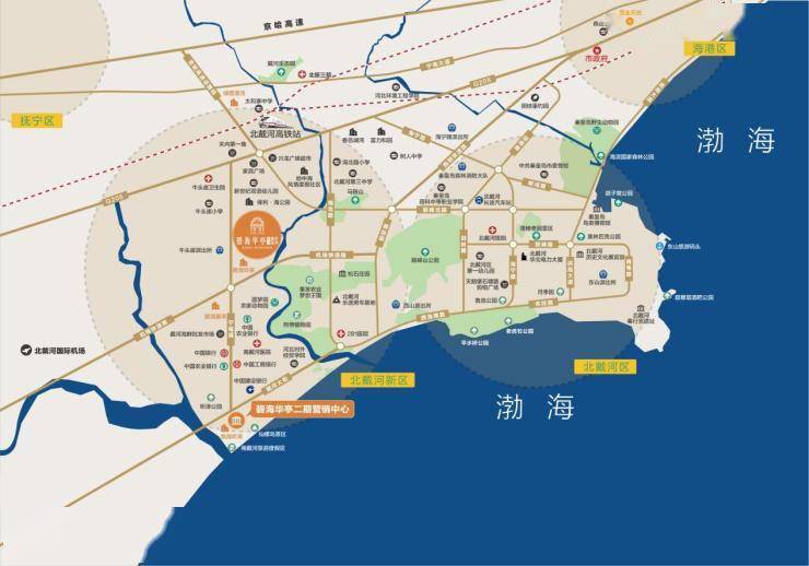 机场快速路与宁海道交叉口北行500米路东,占据着宁海道上的黄金位置