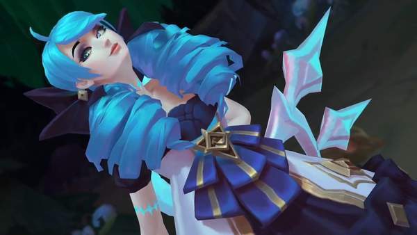 疑lol新英雄"格温"原画曝光 双马尾异色瞳直戳内心