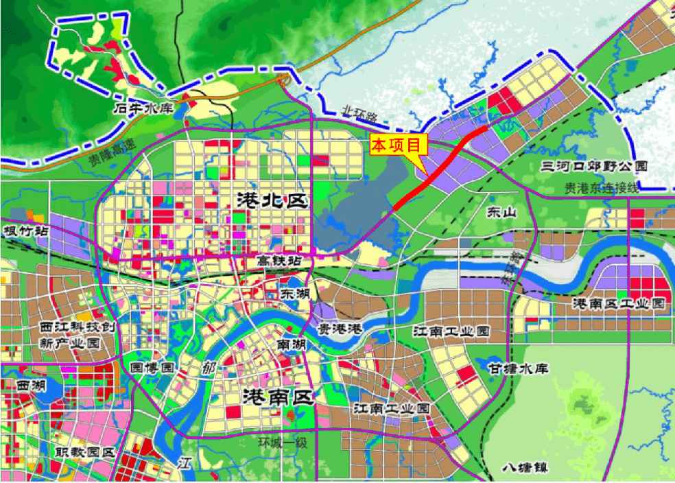 贵港二环路规划图图片