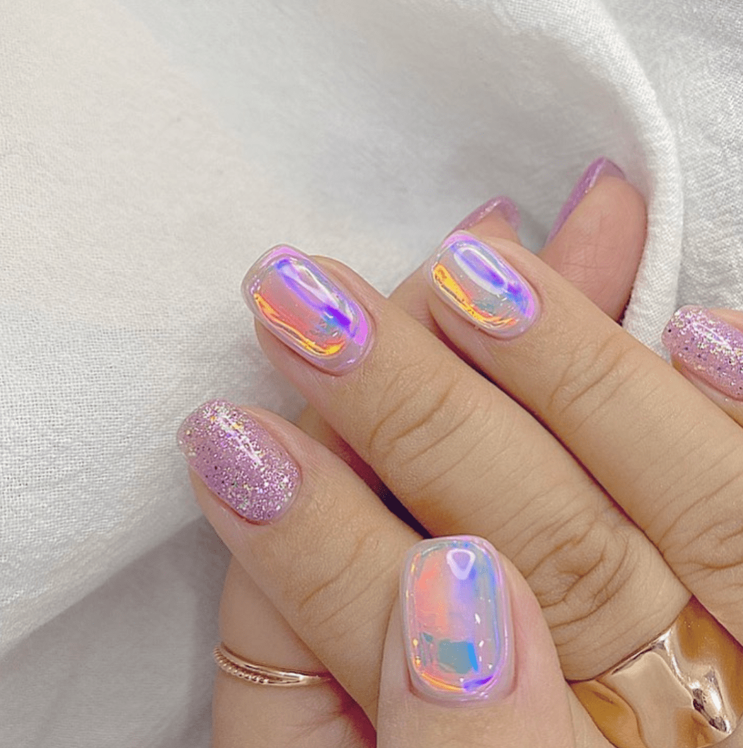 jennie带火的冰块美甲,真夏天!_玻璃