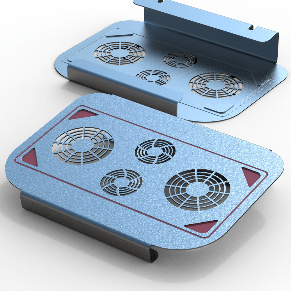 用solidworks画的钣金散热板,通风口反应比较慢