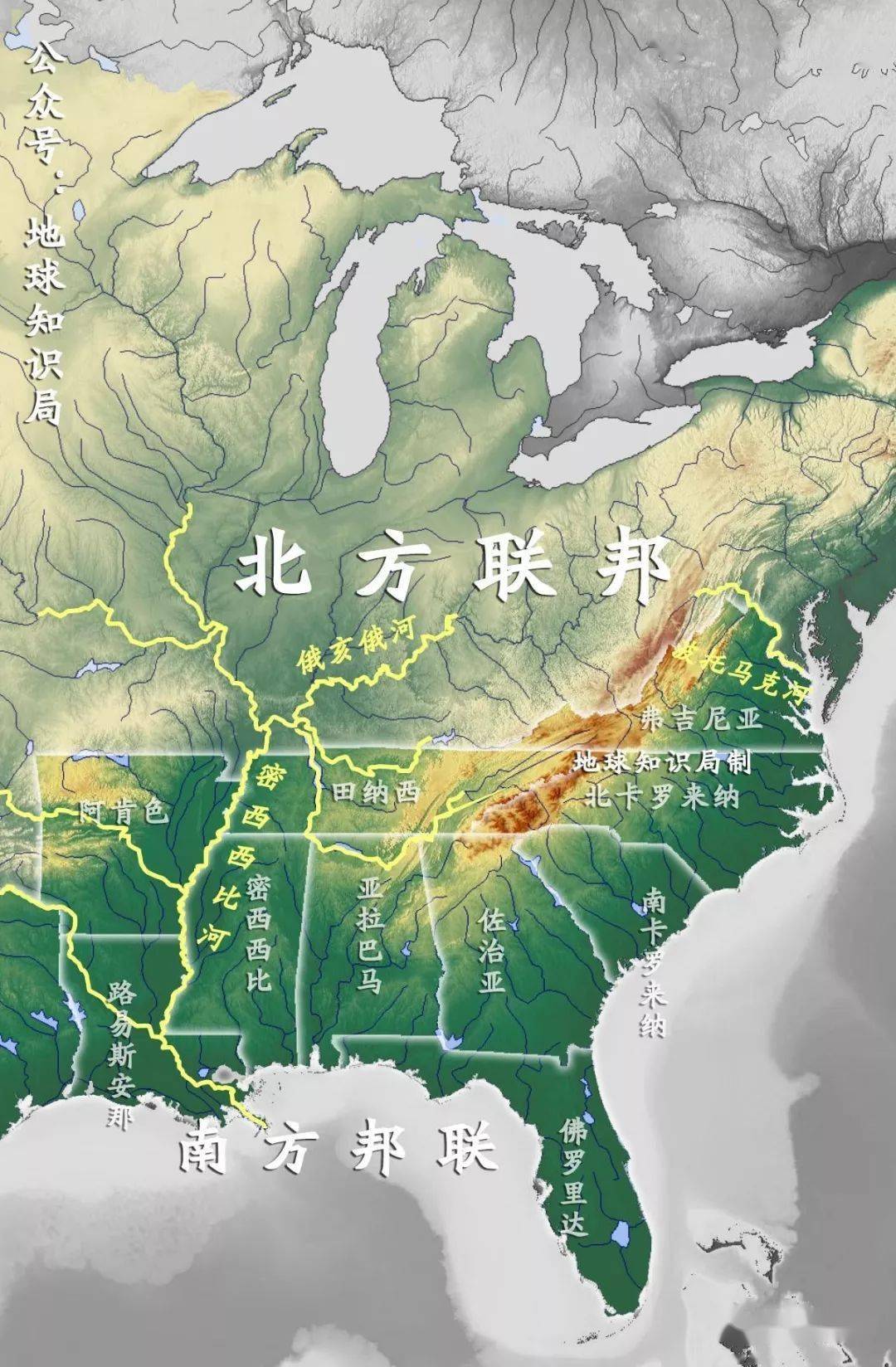 西有密西西比河,东有波托马克河在南方邦联的"主场"作战,邦联军队当然