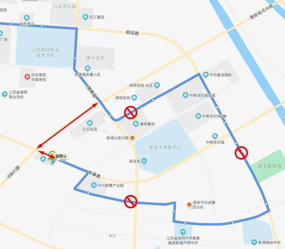 公交703路繞行信息線路走向:迎賓大道高架—延安路高架—延安東路