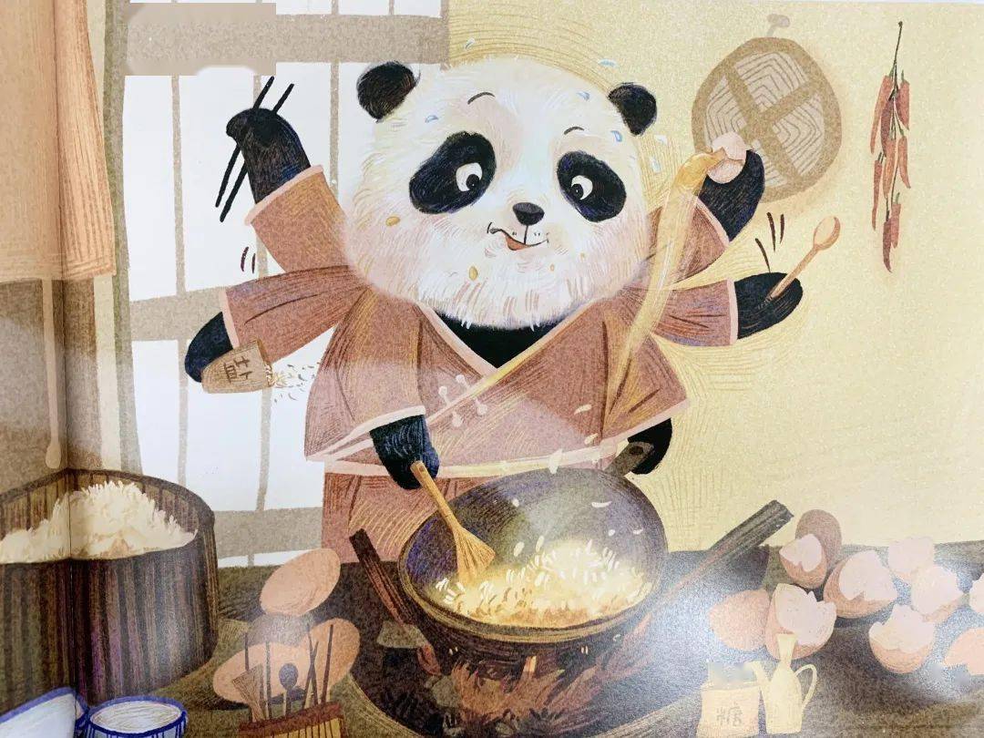 扬州炒饭》就告诉了孩子们要懂得尊重他人,故事讲述了熊猫大厨梦想着