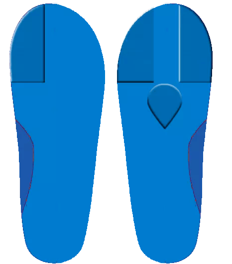 鞋垫设计,多数都会在第一跖骨头的位置升高,这种设计称为"莫顿足延伸"