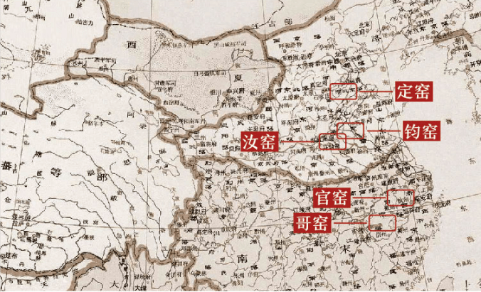 五大名窑地图图片