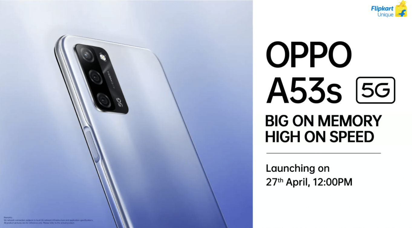 oppo a53s 5g 将于 4 月 27 日海外发布:天玑 700 芯片,为 a55 同款