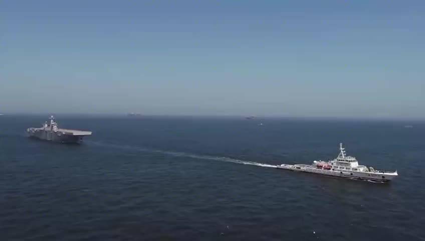 终于等到你央视播出海南舰海上画面