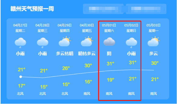 赣州天气预报15天查询图片