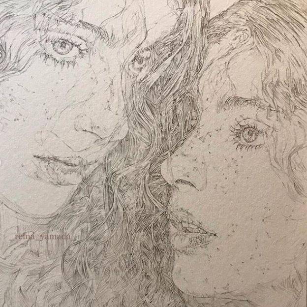 步骤图赏析 | 沉醉在柔情似水的色彩晕染中,reina yamada把水彩的美感