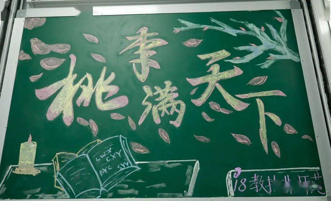 学校"学党史校史,明师道尊言""绘教育梦想"主题板报设计活动粉笔教室