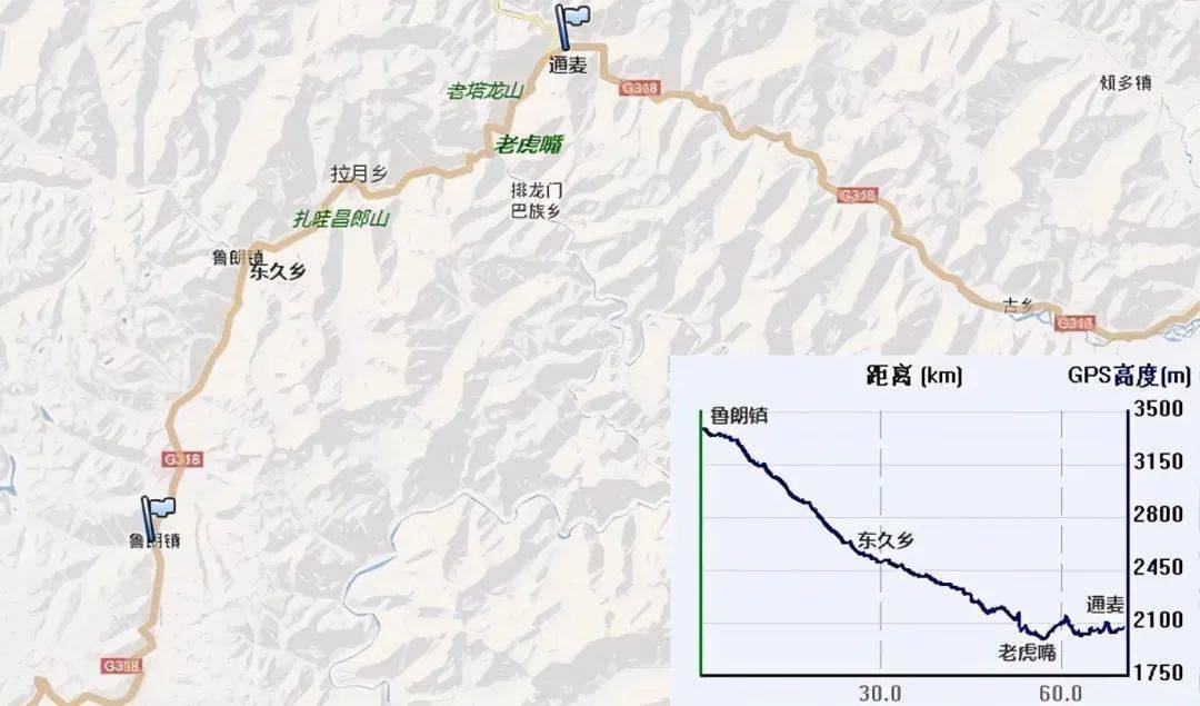 【骑行难度】★★ 通麦天险已变通途,4个隧道,小心通过.