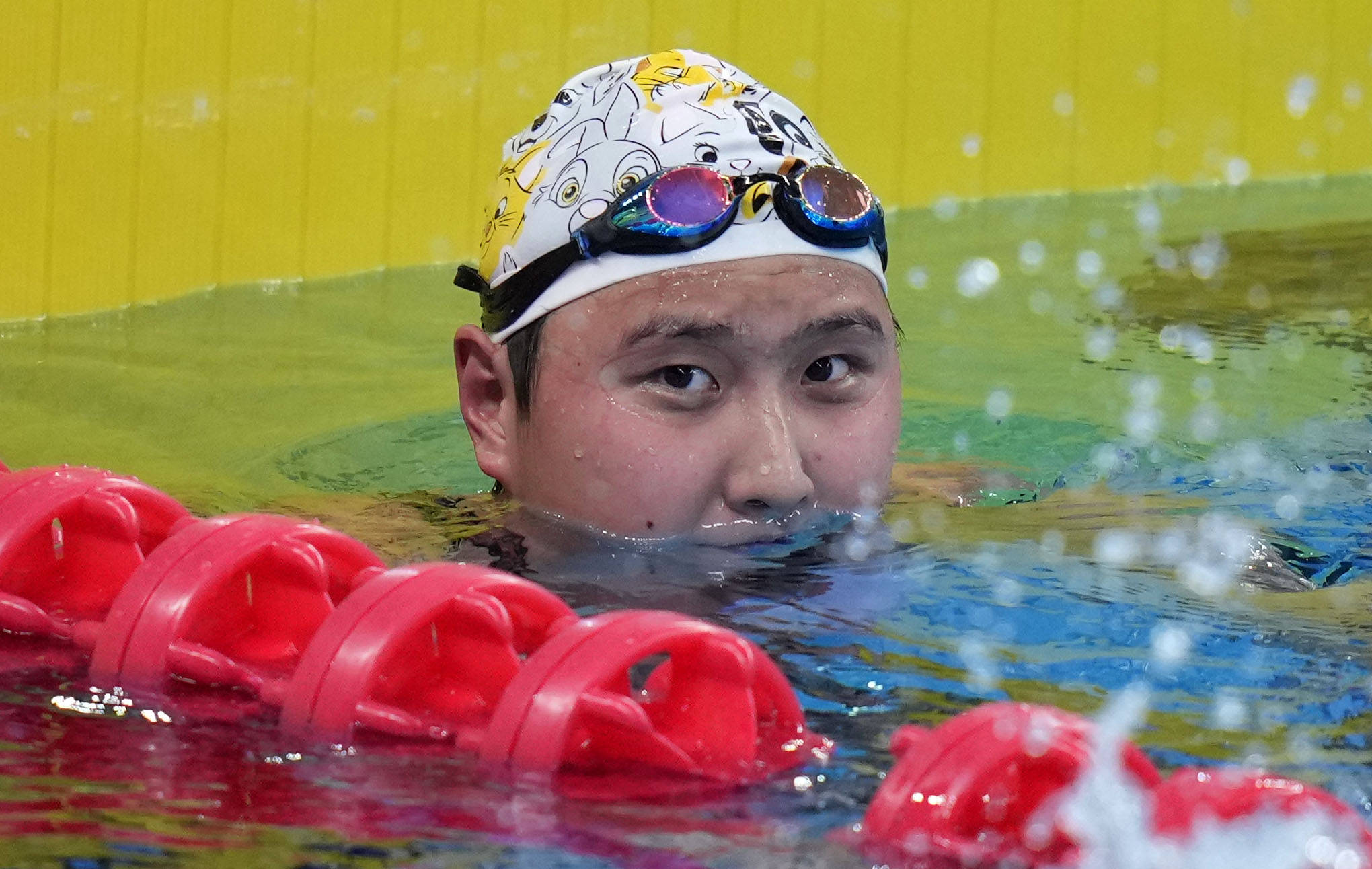 5月7日,遼甯浩沙隊選手王簡嘉禾在比賽後.