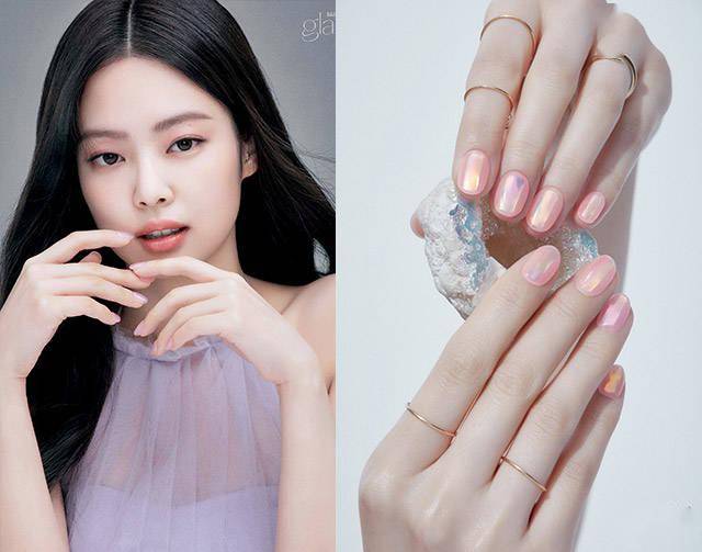 jennie画报公开,透视上衣 长直发…"清纯性感"_美甲