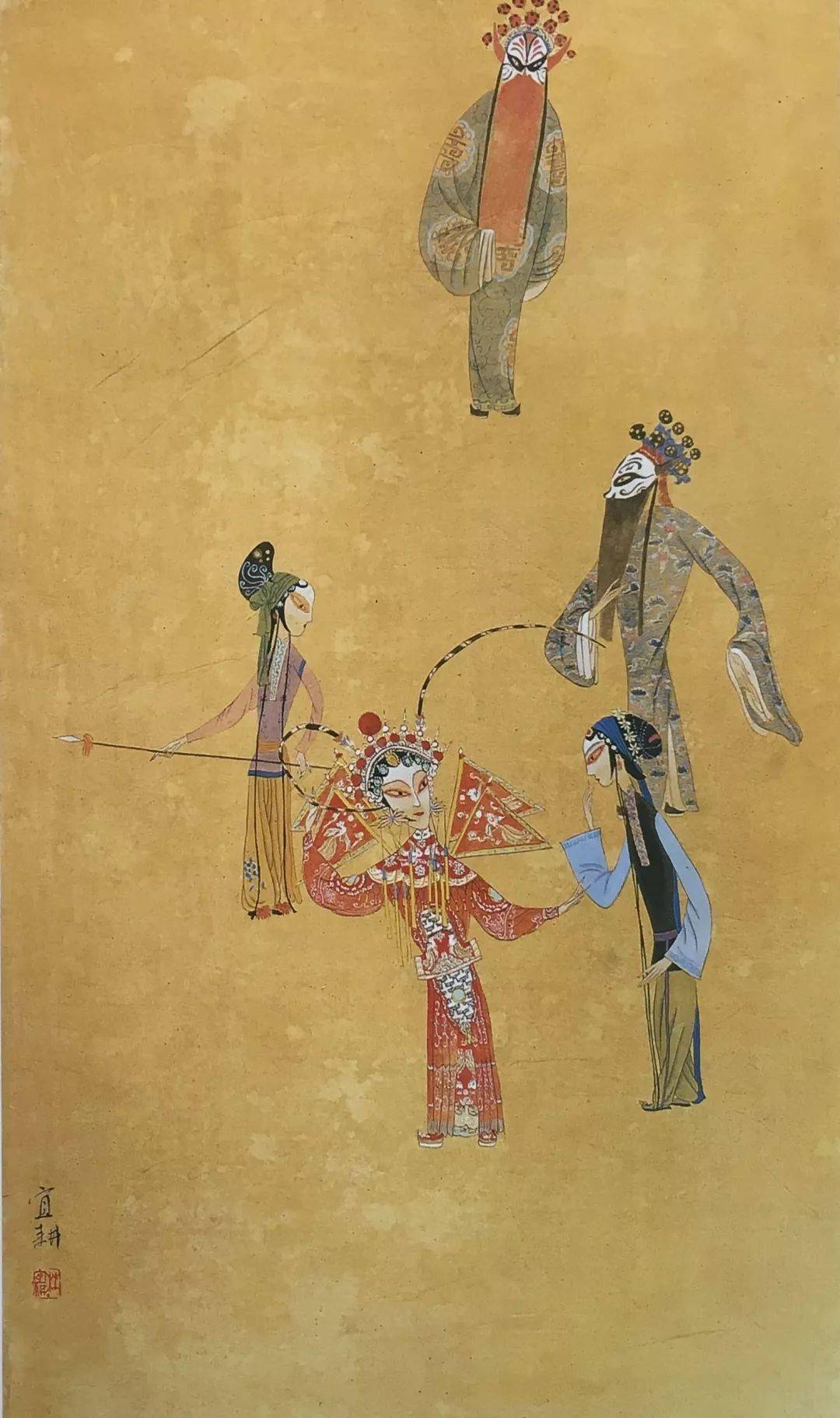 欣赏林宜耕的工笔戏曲人物飘逸之美百看不厌