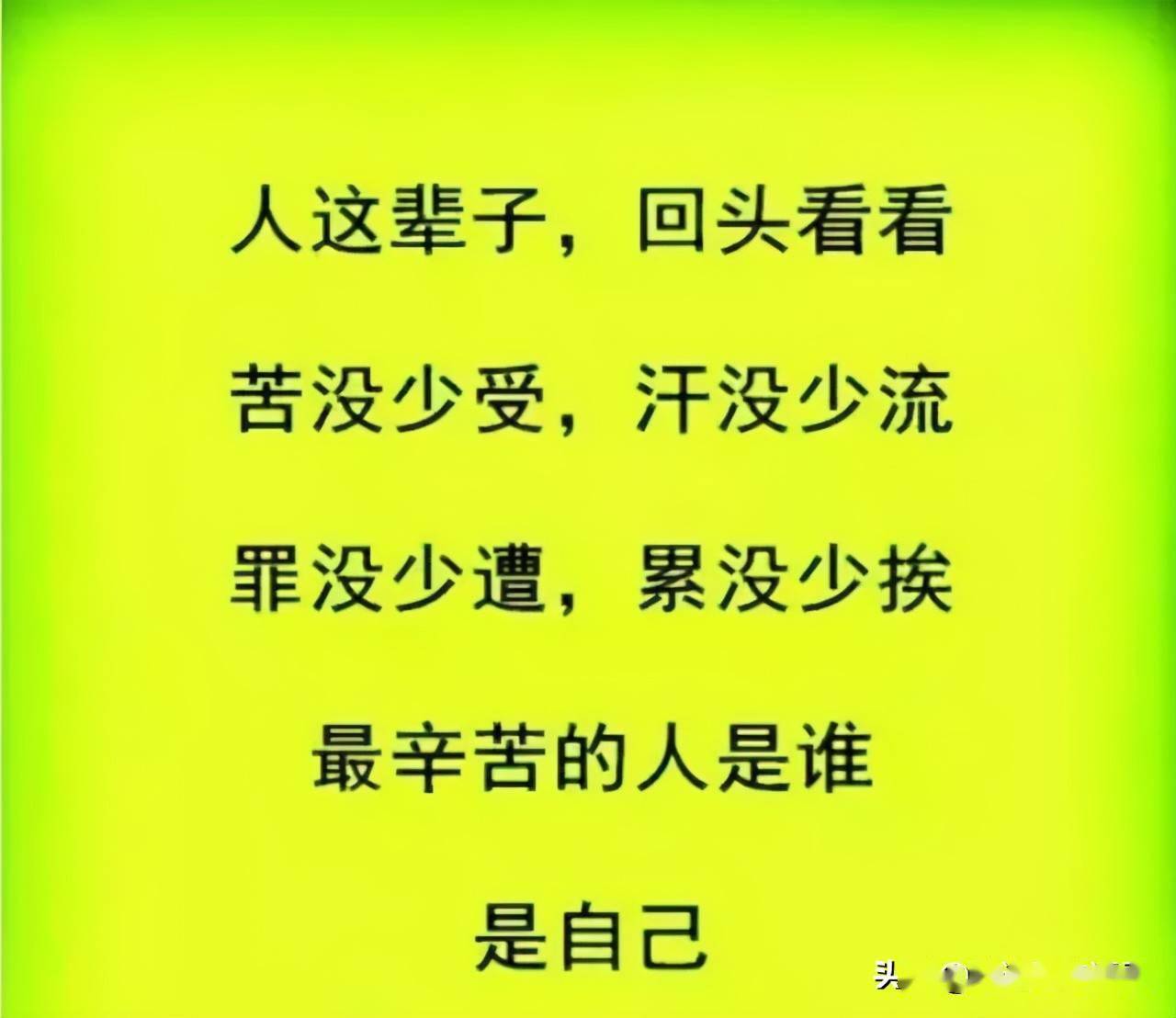 人生,回头看看,除了没人疼,全身哪都疼!(很心酸)