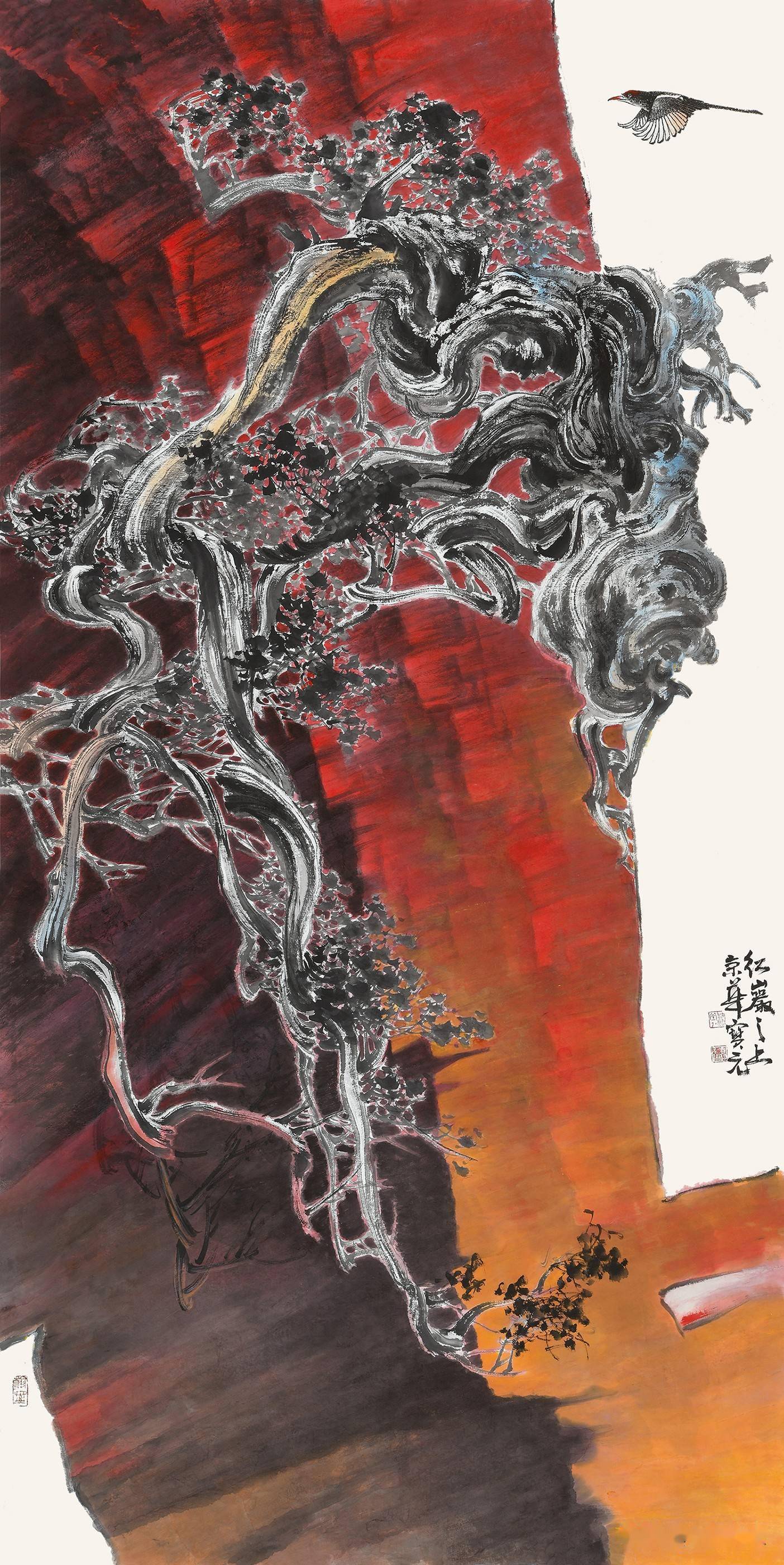 画家孙宝元,第一个把崖柏用艺术语言创作的画家