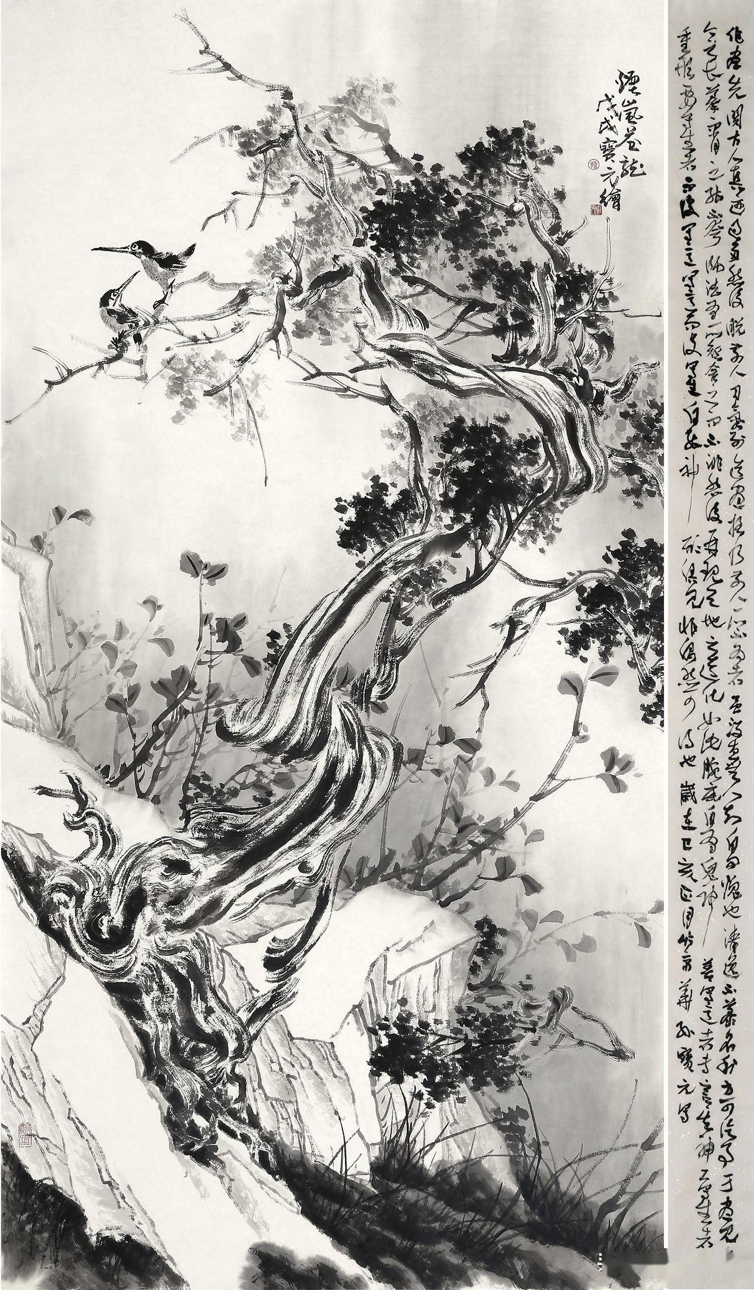 画家孙宝元,第一个把崖柏用艺术语言创作的画家