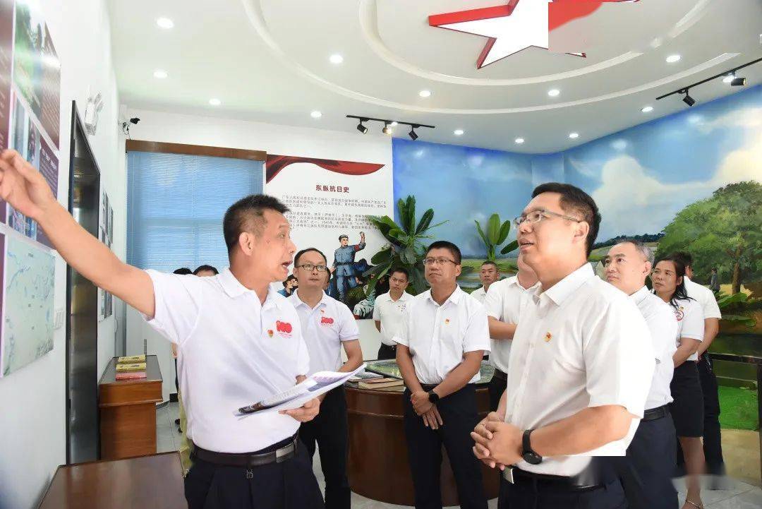 横沥镇委书记覃春率队开展党史学习教育调研工作加快推进全镇党史学习