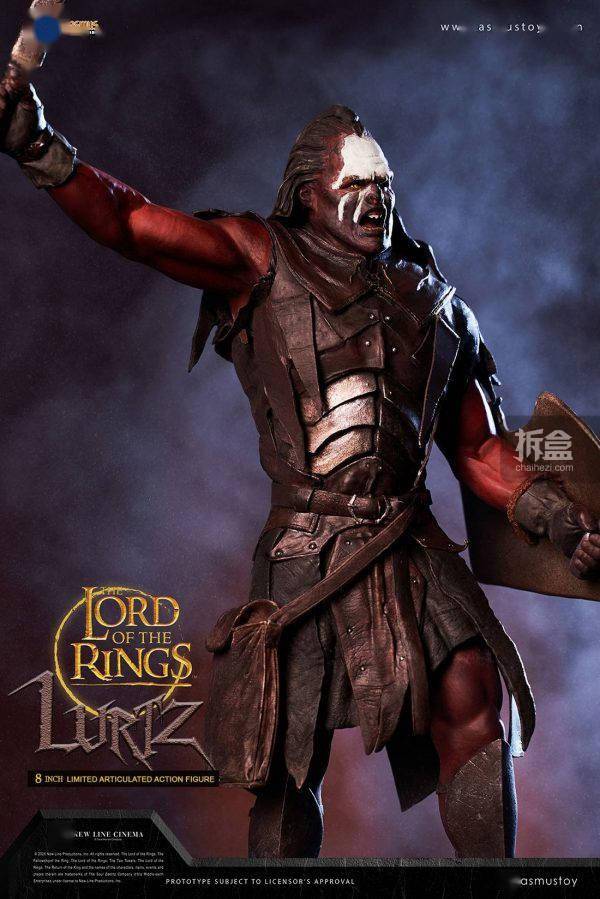 asmustoys指环王魔戒强兽人鲁兹8寸半可动人偶