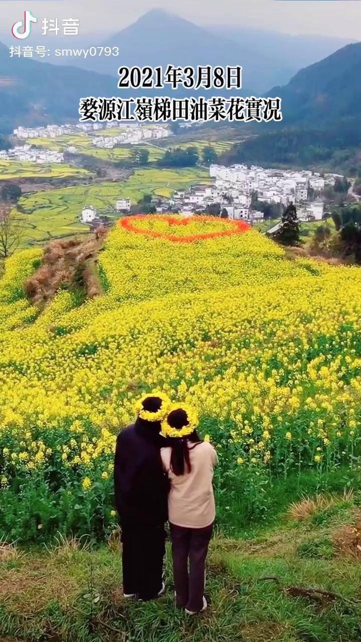 人生最快乐的事莫过于与自己喜欢的人一起看风景婺源油菜花花的世界很
