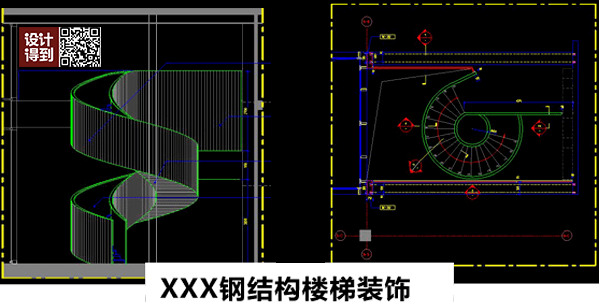 cad旋转楼梯平面画法图片