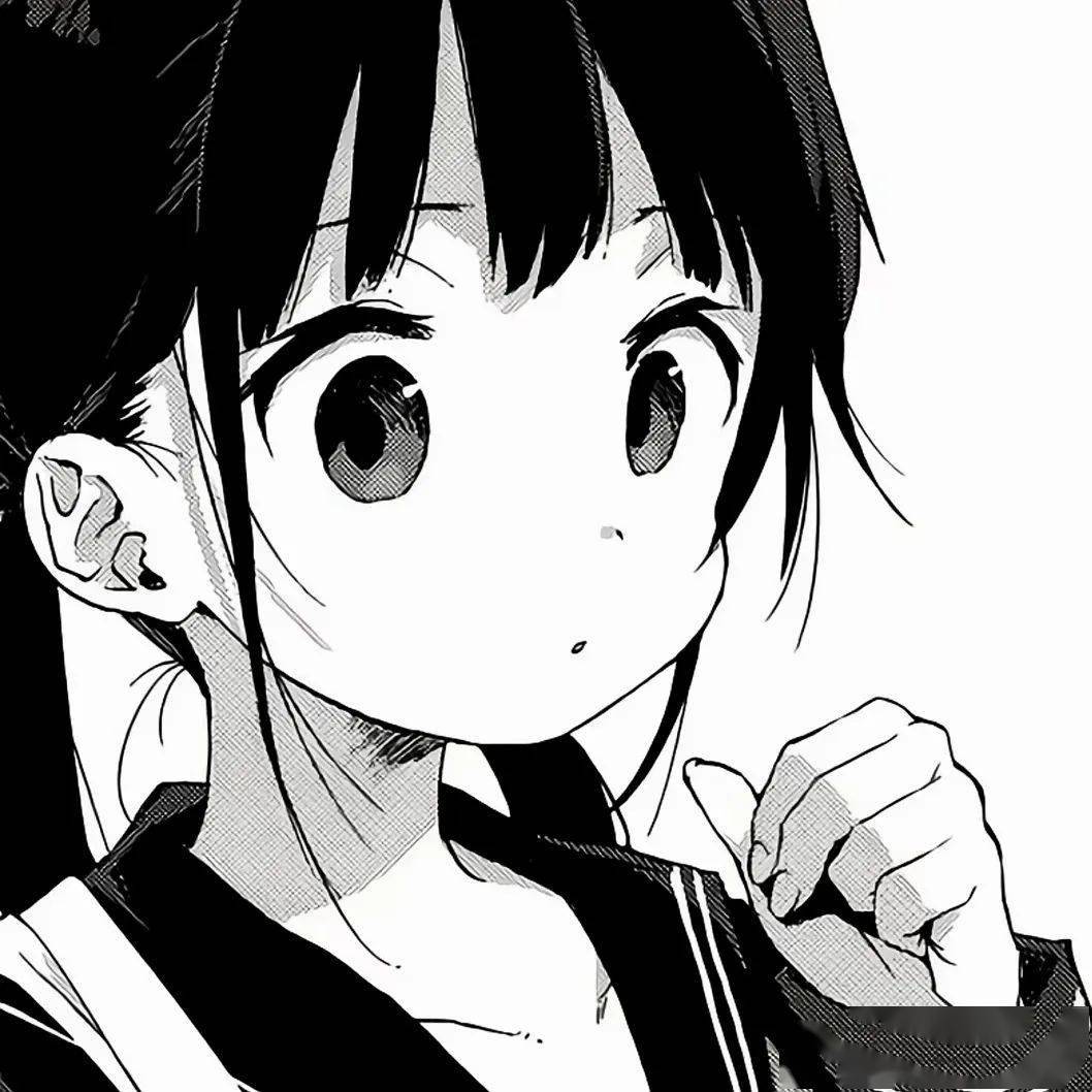 黑白漫画风女头 He 黑白漫画风女头 He