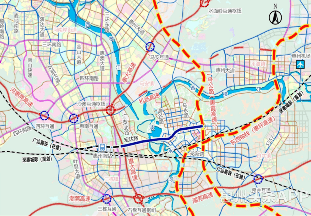 好消息!惠州将建设1条快速路,连接惠城南站