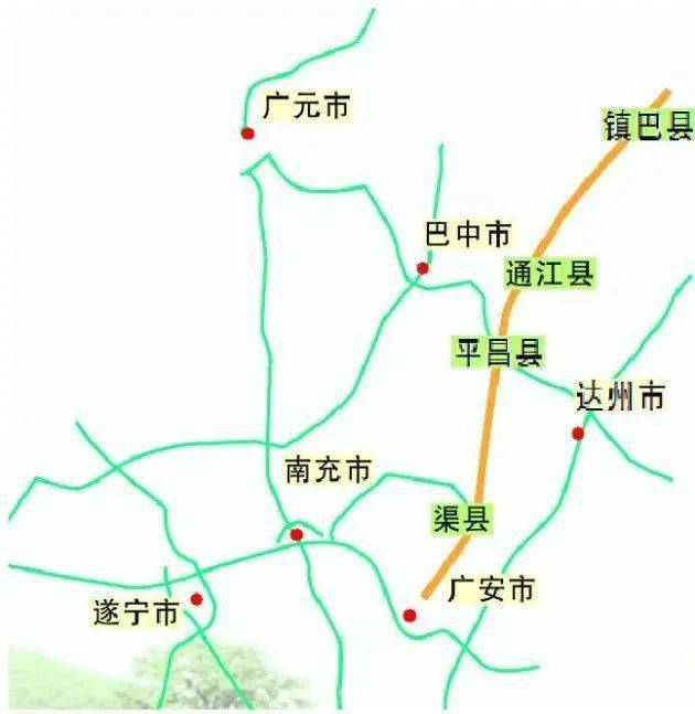 達州至廣安高速線路圖曝光途經這些鄉鎮