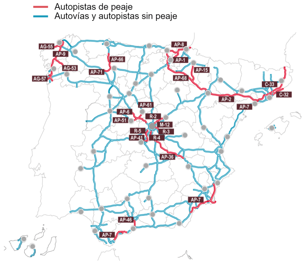 西班牙高速公路上要收費嗎最新統計地圖來啦