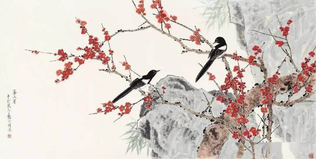 龚文桢的这组花鸟画,恬静美好_书画