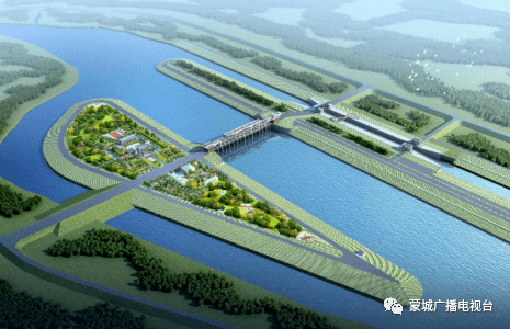 视频今天涡河蒙城枢纽建设工程开始通蓄水
