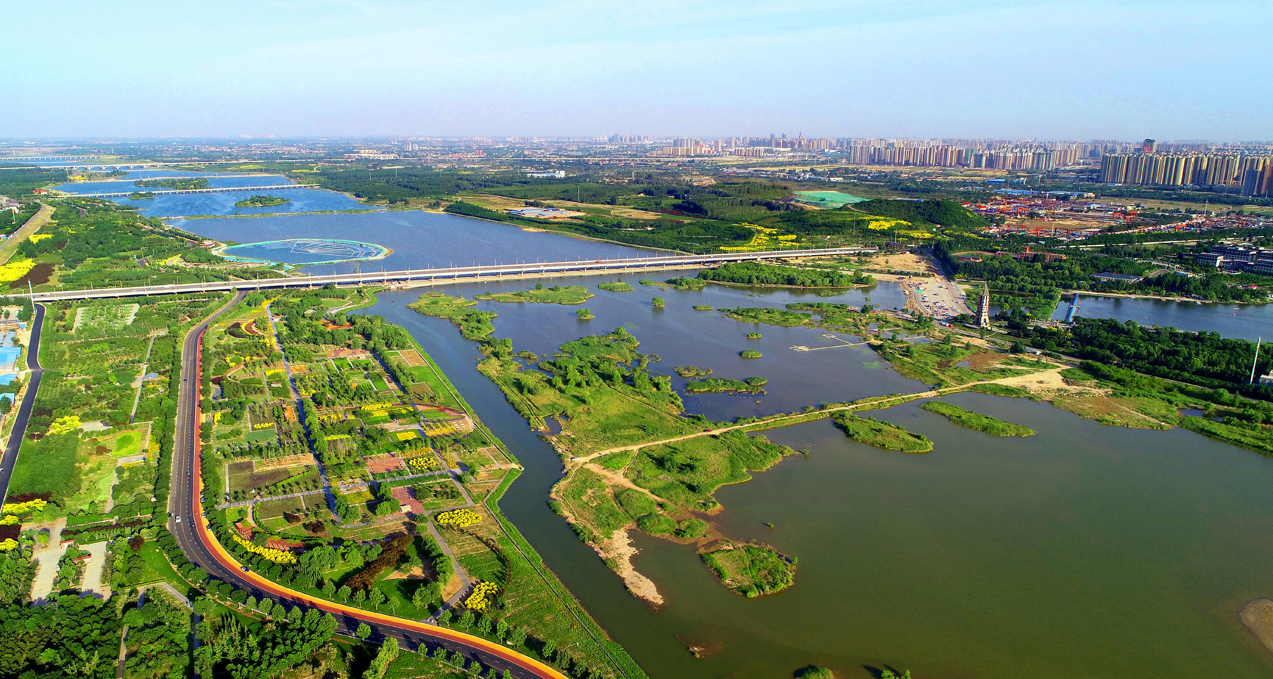 正定滹沱河湿地公园图片