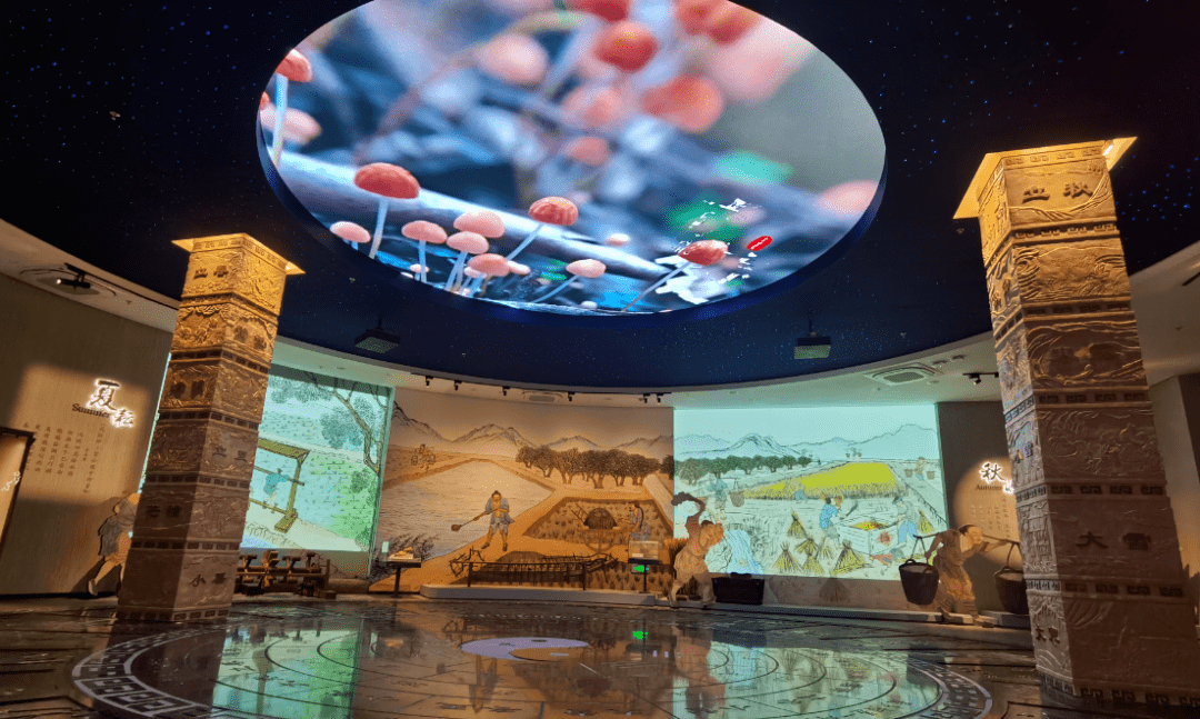 主要展示展销的是常山的精品农产品,展厅充分借鉴前面的"泛博物馆"