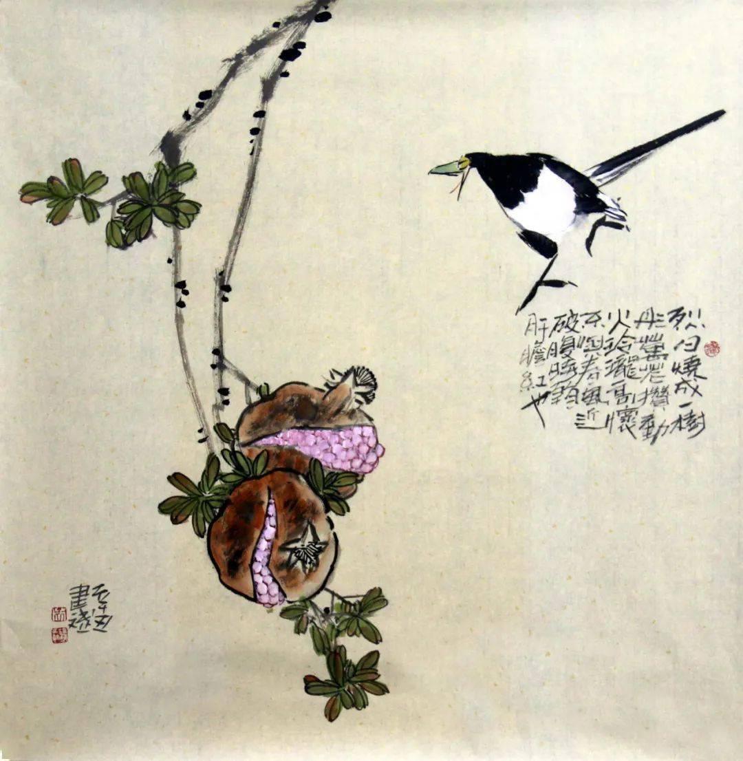 他以"风行水上,自然成文"的无意之美为目标,娴熟的运用留白,水与墨