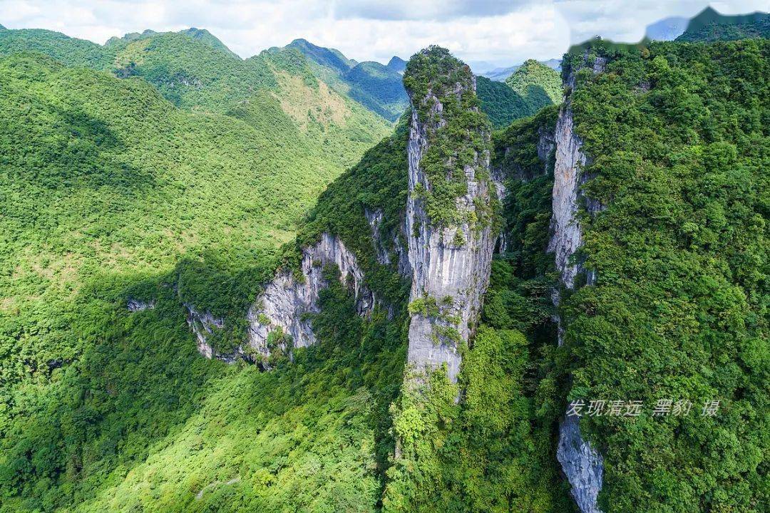 航拍通天箩地下森林图片