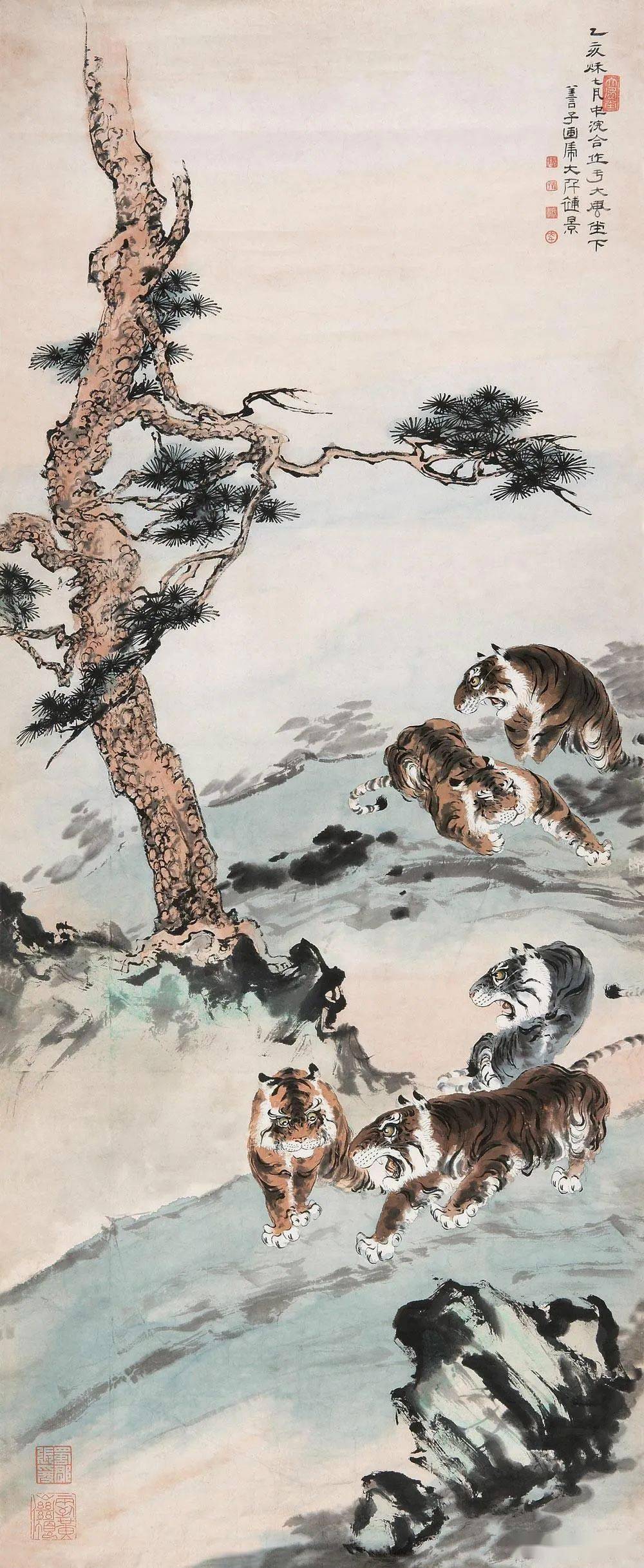 被西方艺坛赞为东方之笔的张大千画笔下的松树