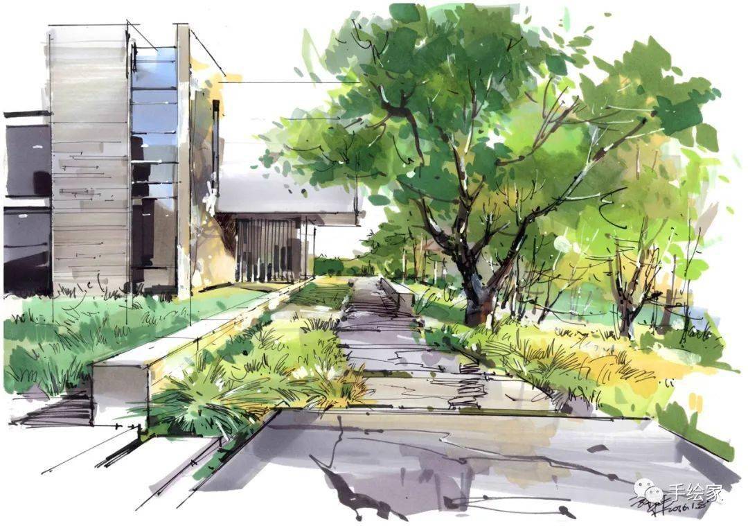 中国马克笔手绘第一人沙沛手绘是无法释怀的情感和初心