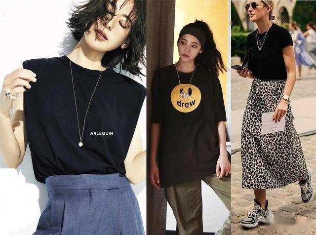 讲真,夏天还是黑t恤更有型,4个搭配思路教你穿出自我风格_黑色