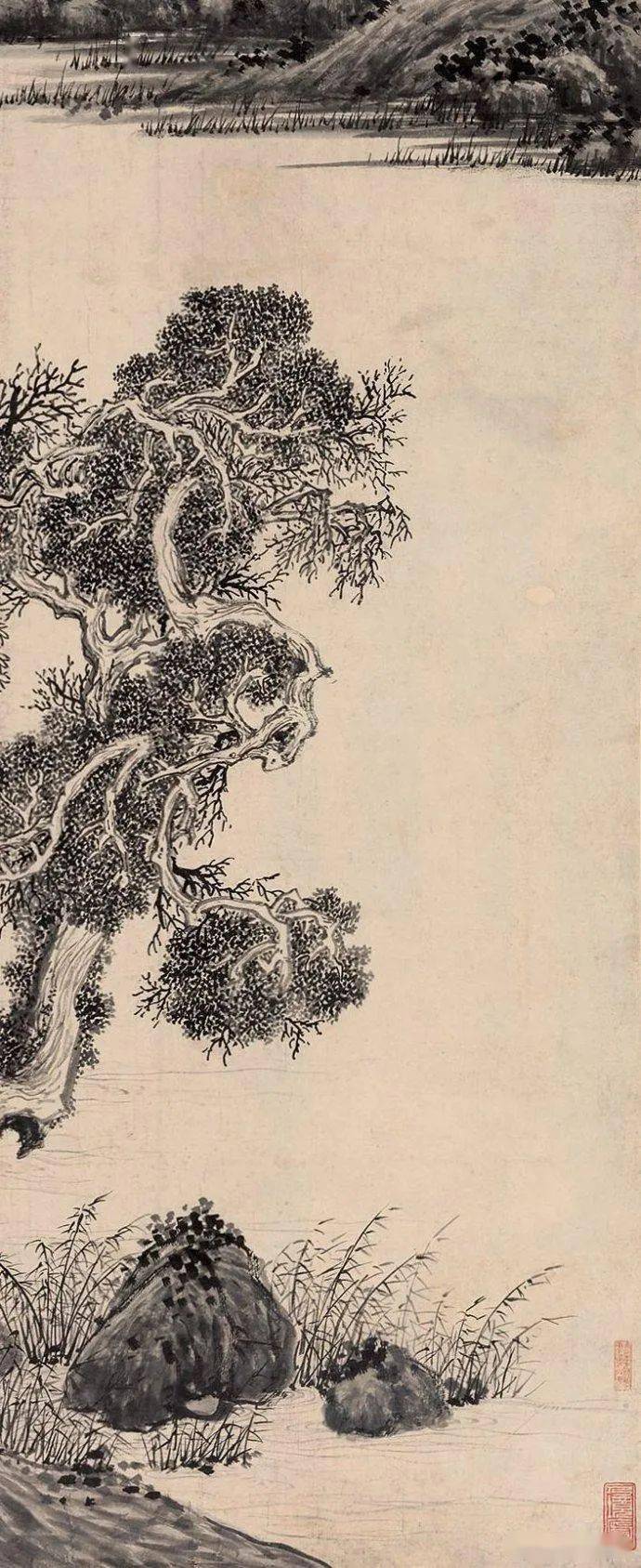 明文徵明《沧江渔乐图》_学沈周